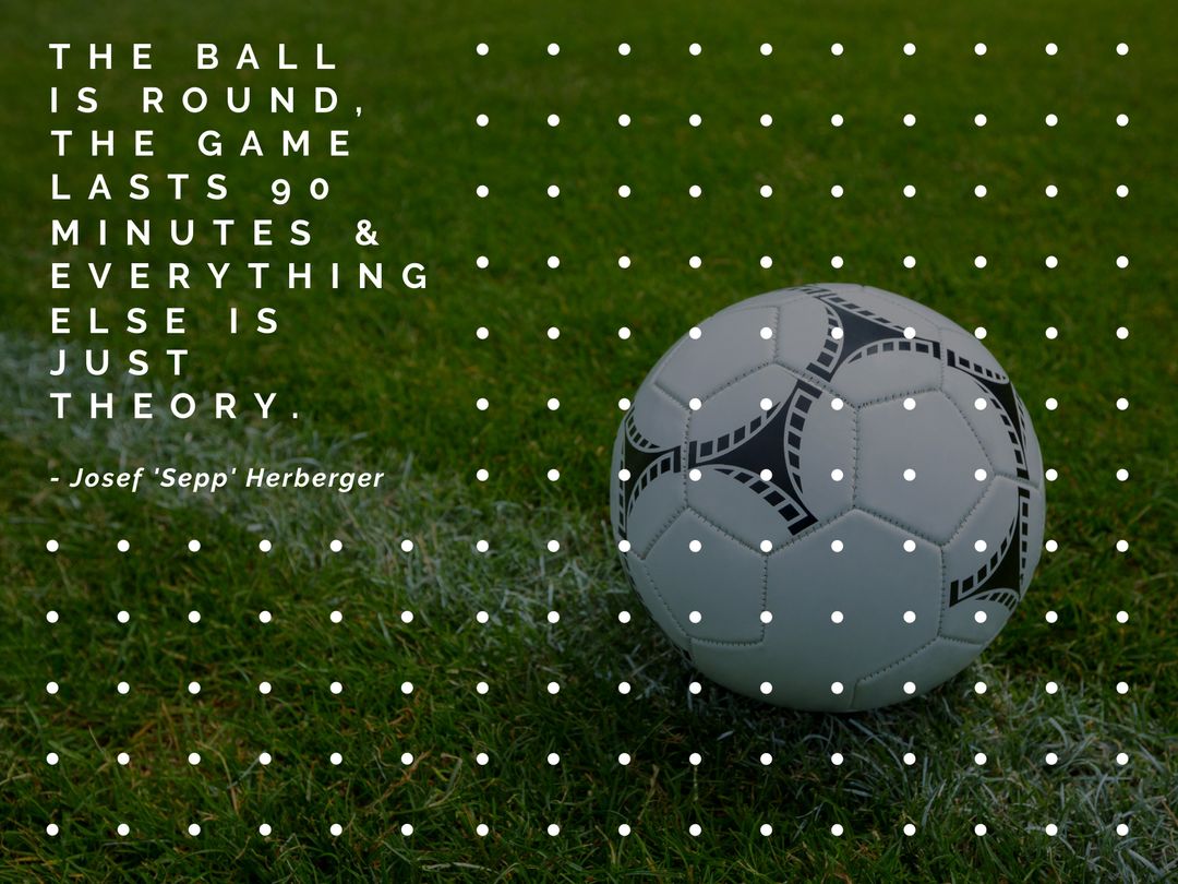 Inspirational Soccer Ball Quote on Green Field Background - Download Free Stock Templates Pikwizard.com