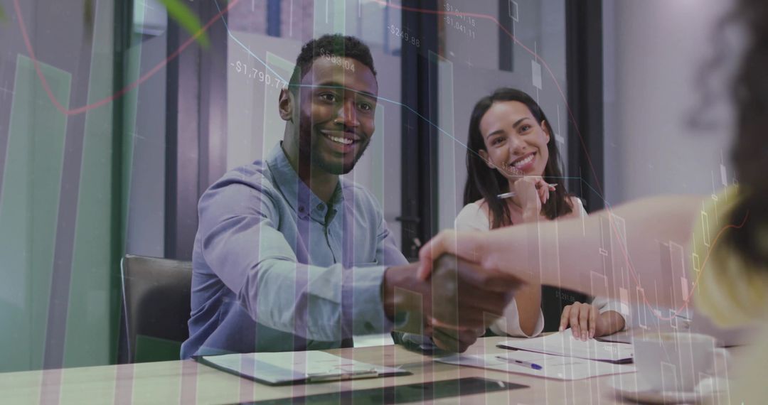 Successful Business Negotiation in Modern Office Setting