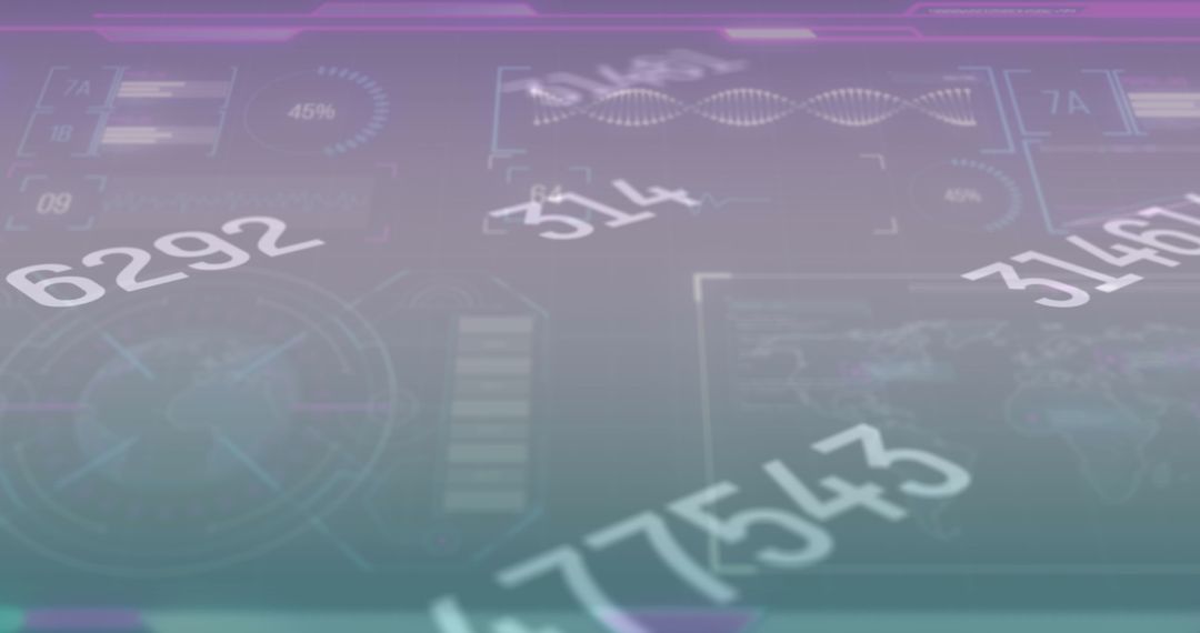 Digital Data Interface with Dynamic Numbers and Abstract Screen