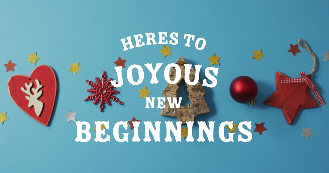 Festive Decorations with Joyous New Year Message