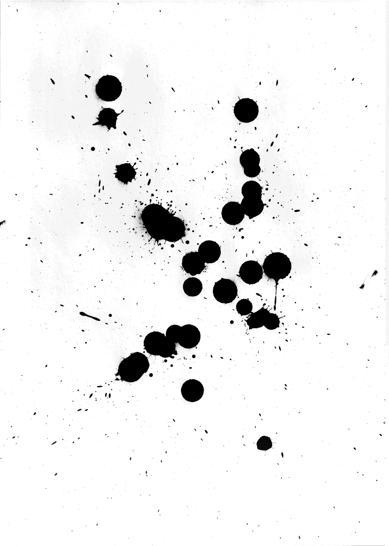 Black Ink Stains on Transparent Background Illustration