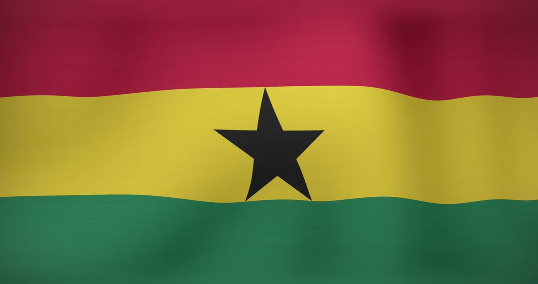 Digitally Generated Concept with Ghana Flag and Data Processing Overlay