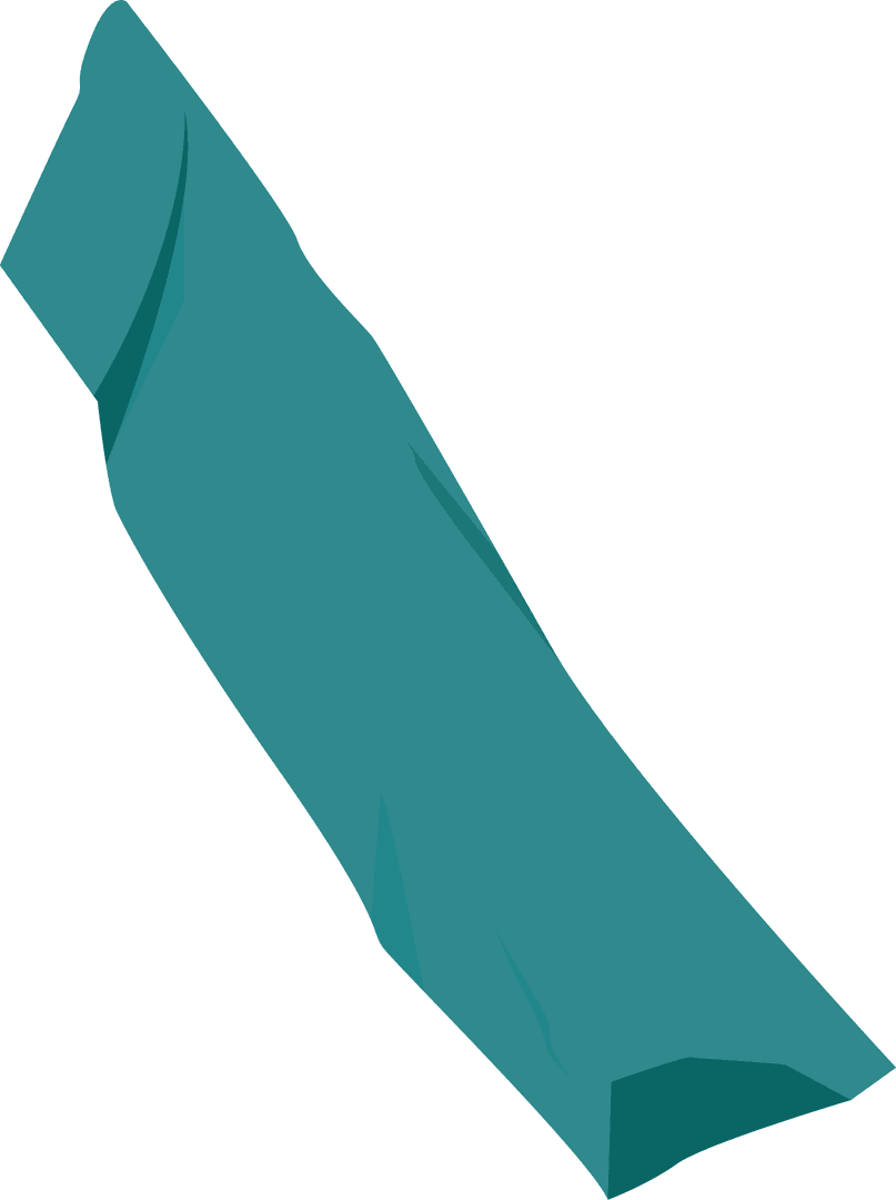 Transparent Teal 3D Geometric Low-Poly Prism Design