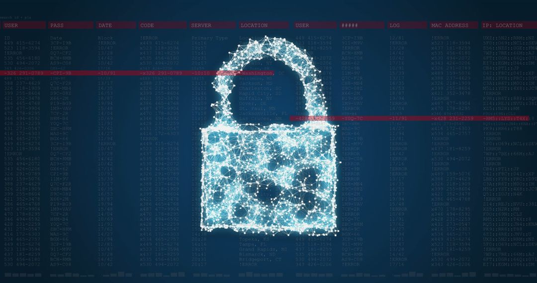Digital Lock Illustrating Cybersecurity and Data Protection