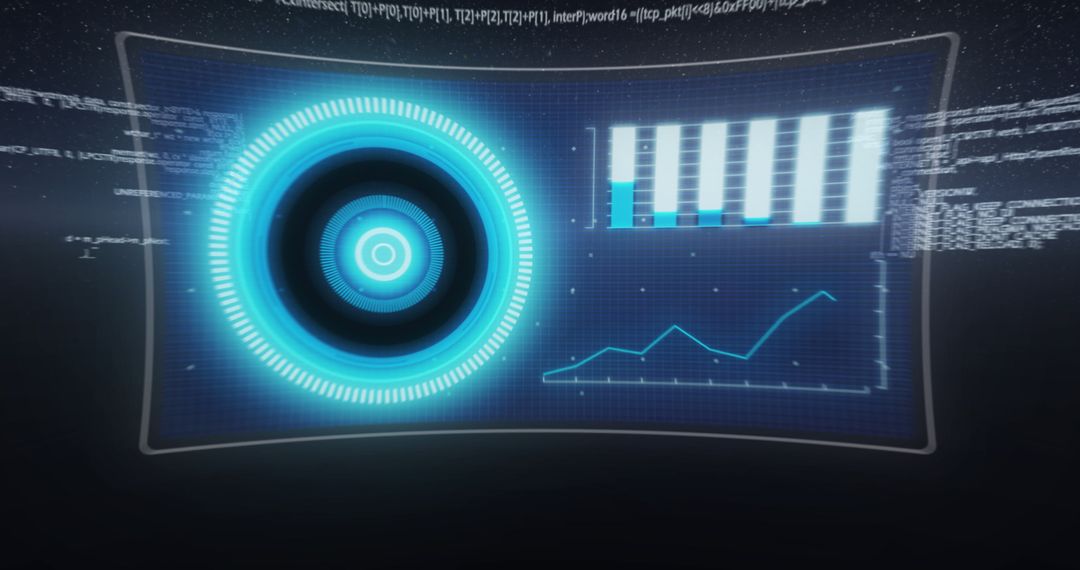 Futuristic Interface Displaying 6G Data Processing