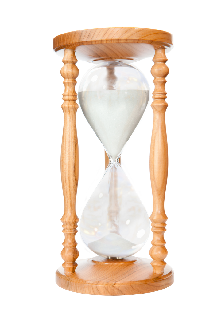 Hourglass with Wooden Frame on Transparent Background - Download Free Stock Images Pikwizard.com