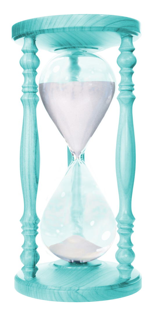 Blue Hourglass Illustration on Transparent Background Measuring Time Concept - Download Free Stock Images Pikwizard.com