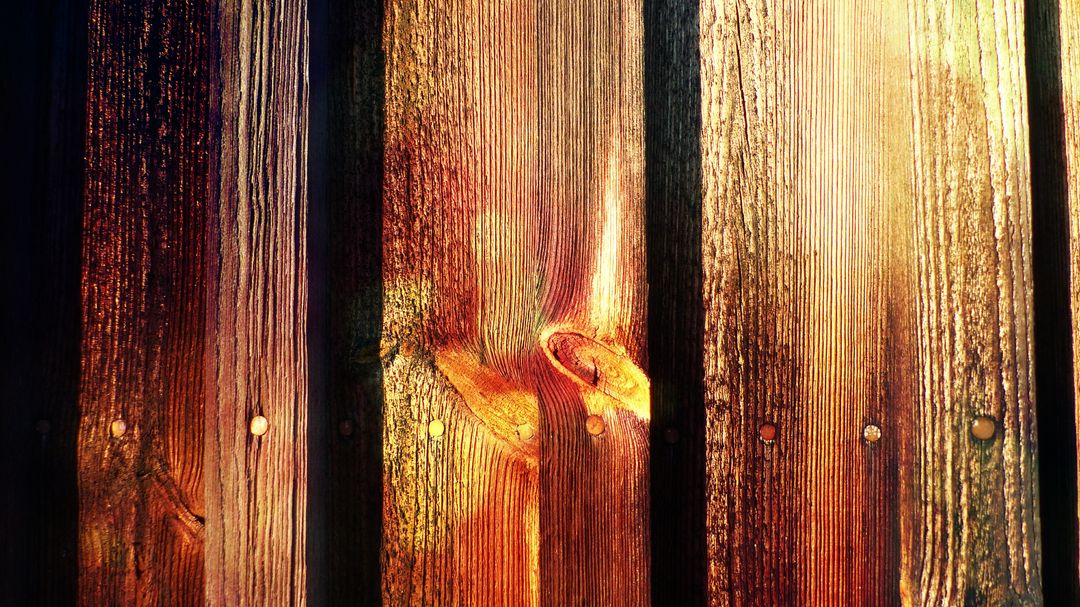 Close-Up of Weathered Wooden Fence with Sunlight - Free Images, Stock Photos and Pictures on Pikwizard.com