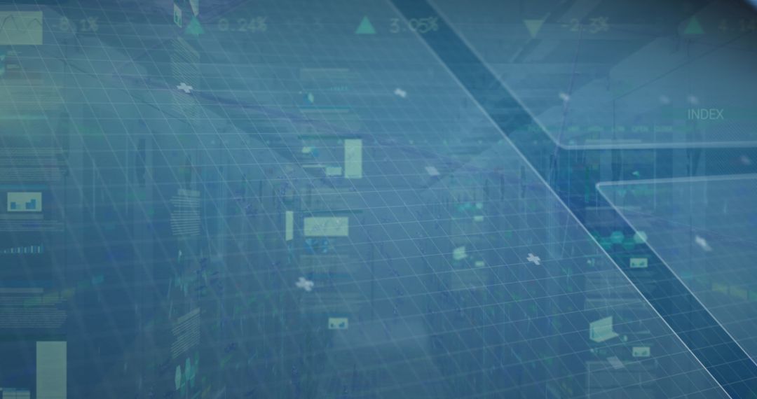 Abstract Digital Data Flowing Through Technology Networks