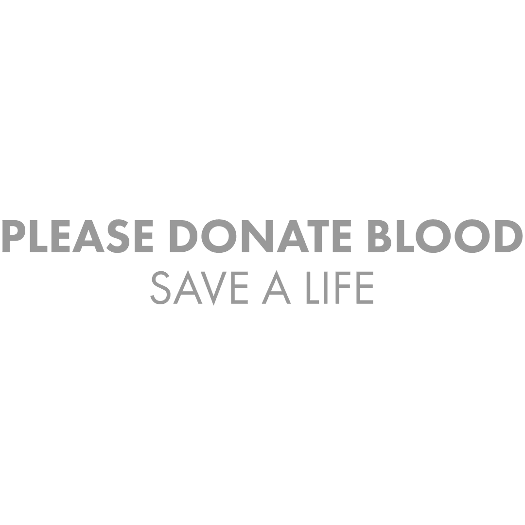 Please Donate Blood Message on Transparent Background