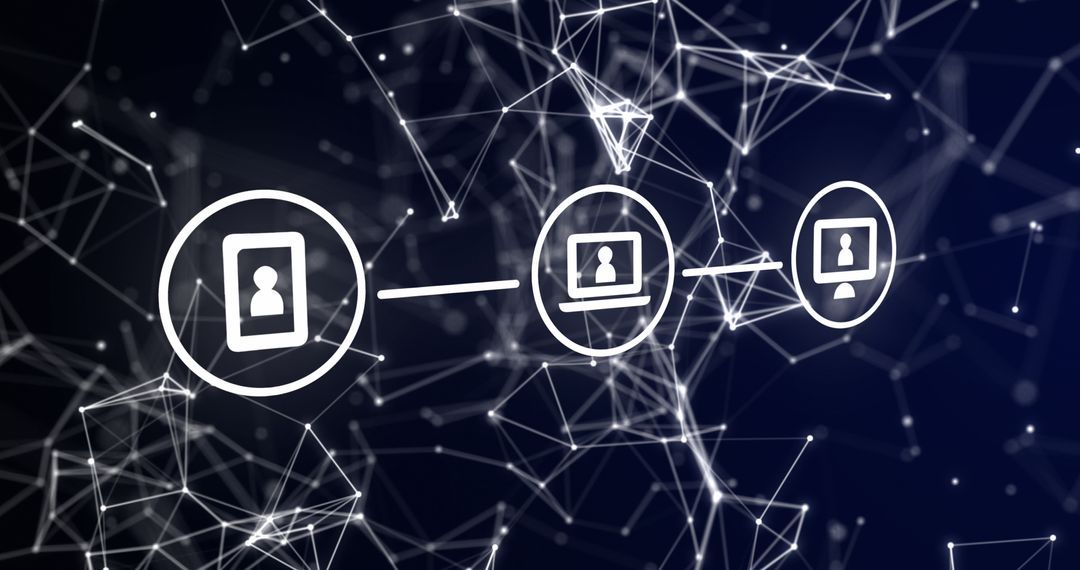 Digital Connection Network on Abstract Background