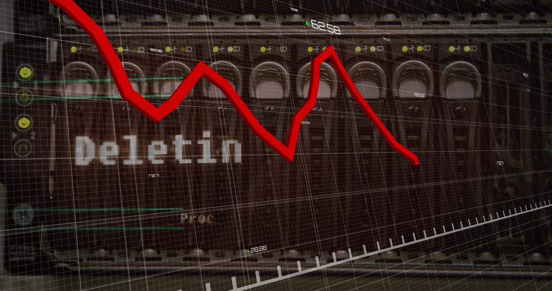 Graph Overlay on Digital Data Processing Concept