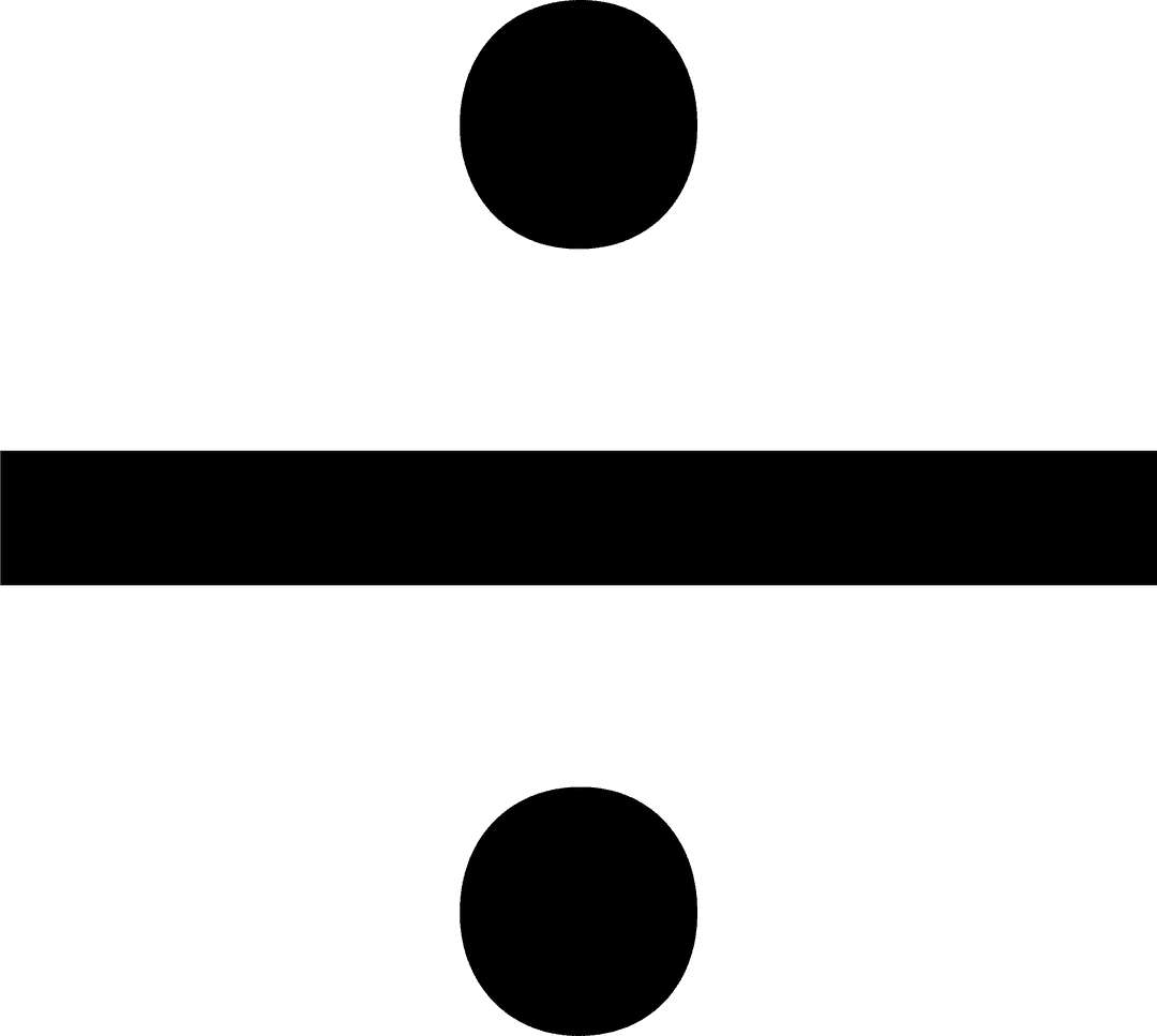 Transparent Close-up of Division Symbol with Gradient Background