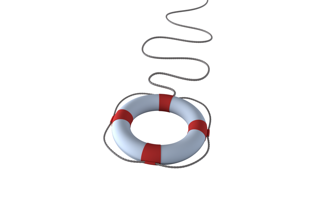 High Angle View of Digital Transparent Lifebuoy and Rope - Download Free Stock Images Pikwizard.com