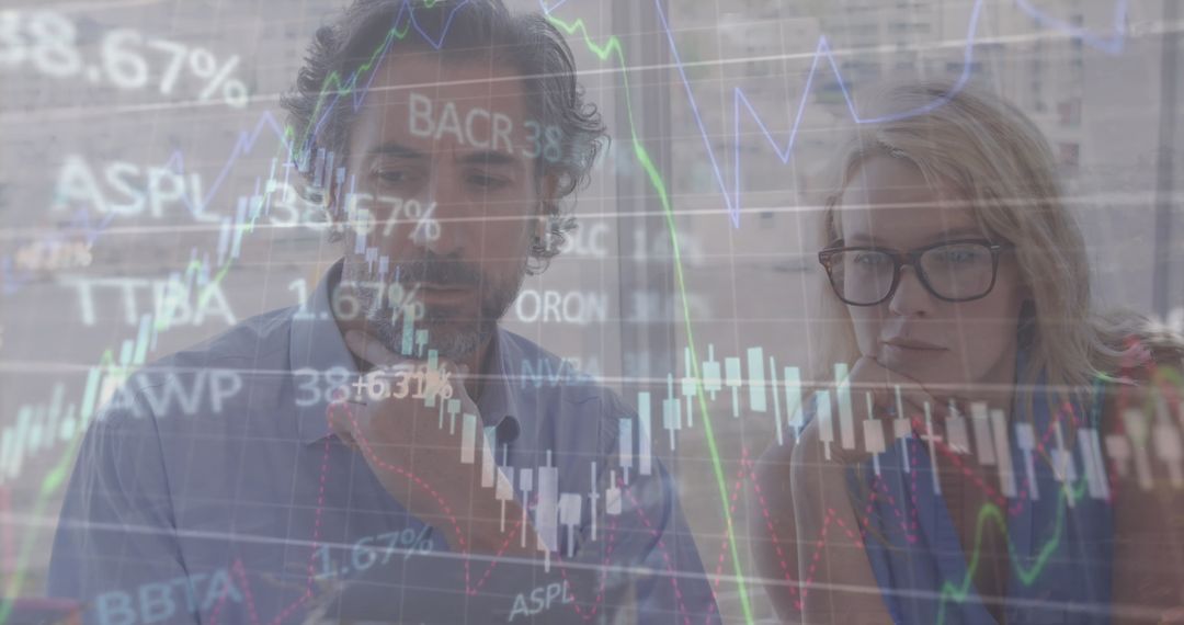 Business Professionals Analyzing Financial Data and Trends