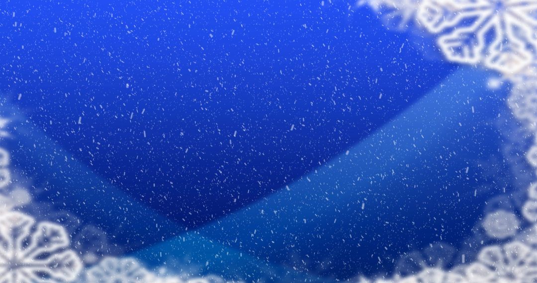 Abstract Winter Wonderland Background with Falling Snowflakes