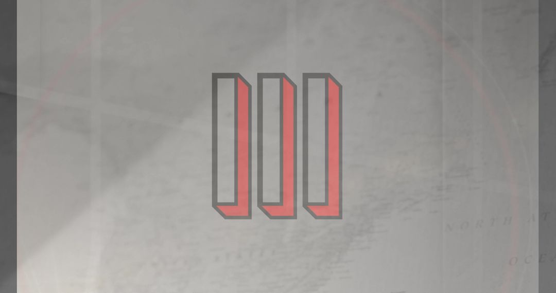 Countdown Timer with Geometric Design on Grey Background