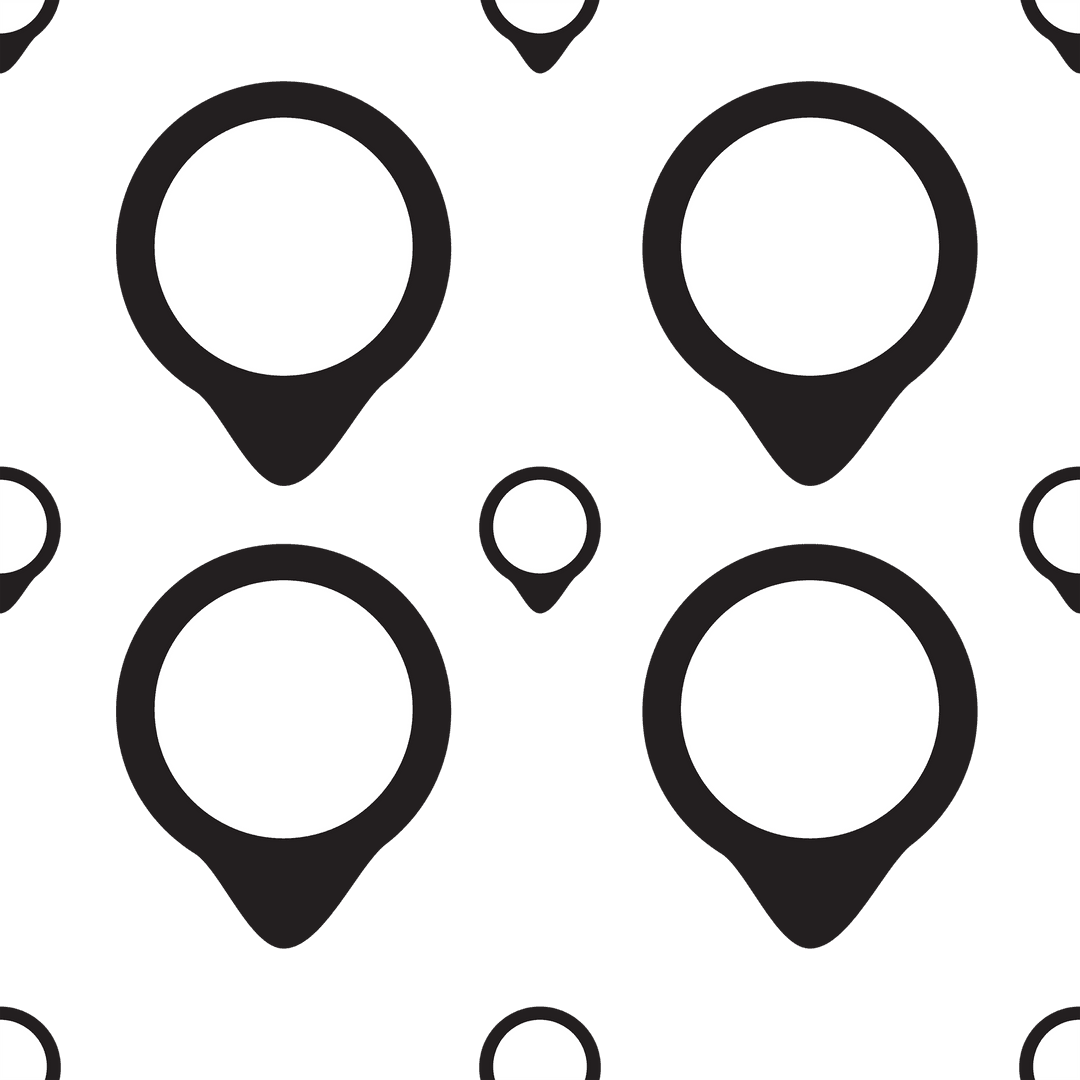 Transparent Destination Pin Pattern in Black and White