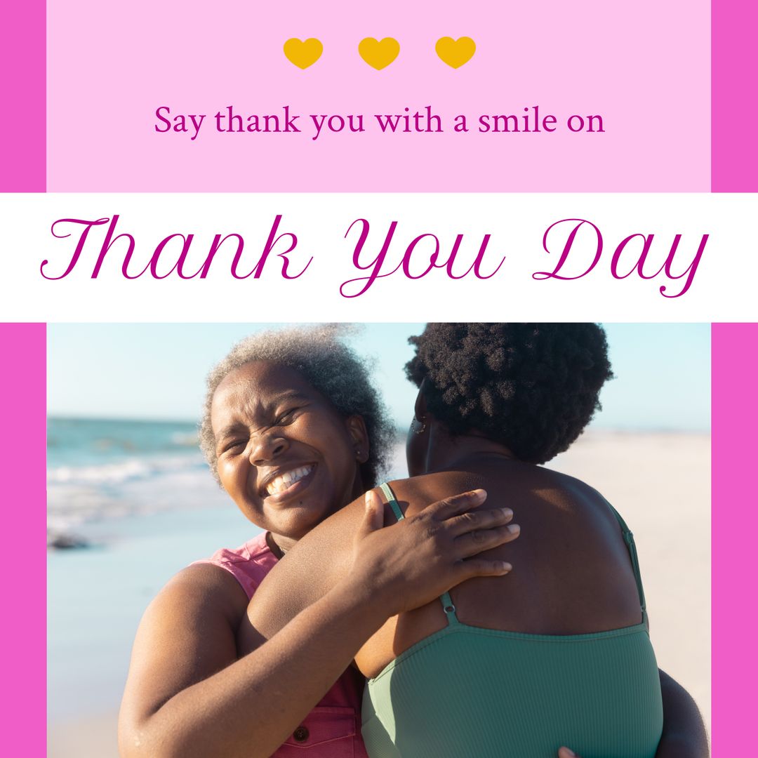 Grateful Embrace of Mother and Daughter on Thank You Day
