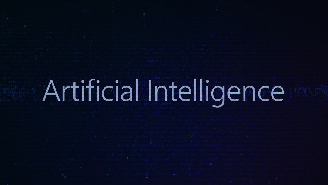 Stylized Artificial Intelligence Text with Coded Background