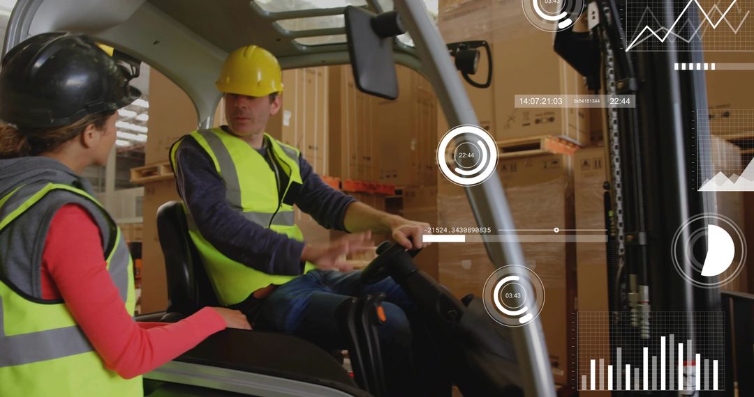 Forklift Operator Training Using Augmented HUD While Communicating with Warehouse Team