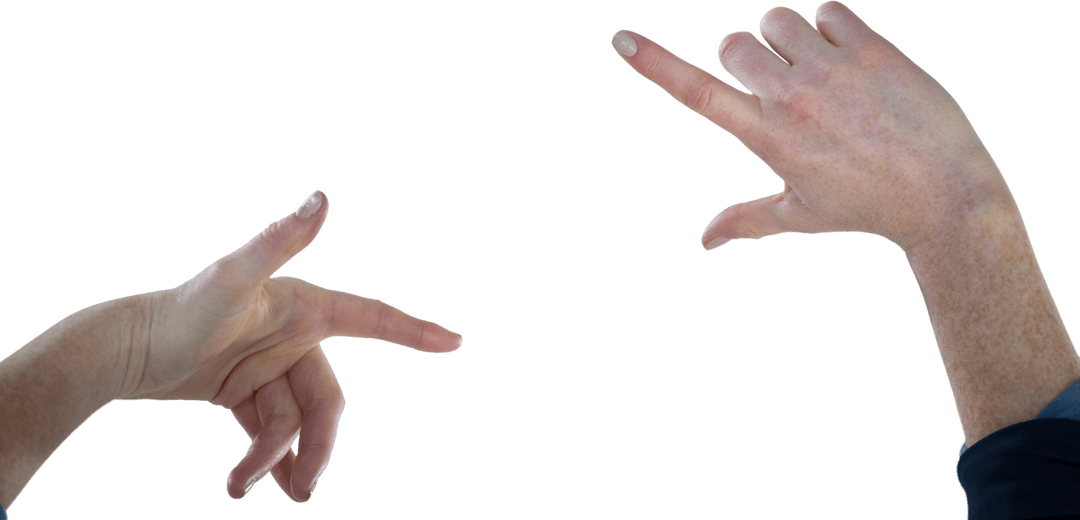 Transparent Finger Frame Gesture with Open Hands