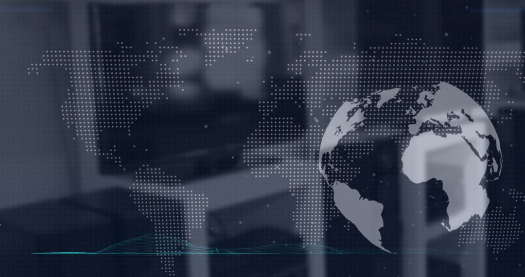 Global Business Connectivity through Digital World Map