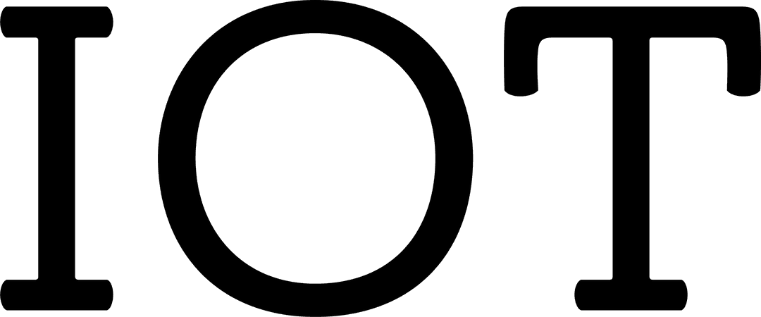 Innovative IoT Text on Transparent Background