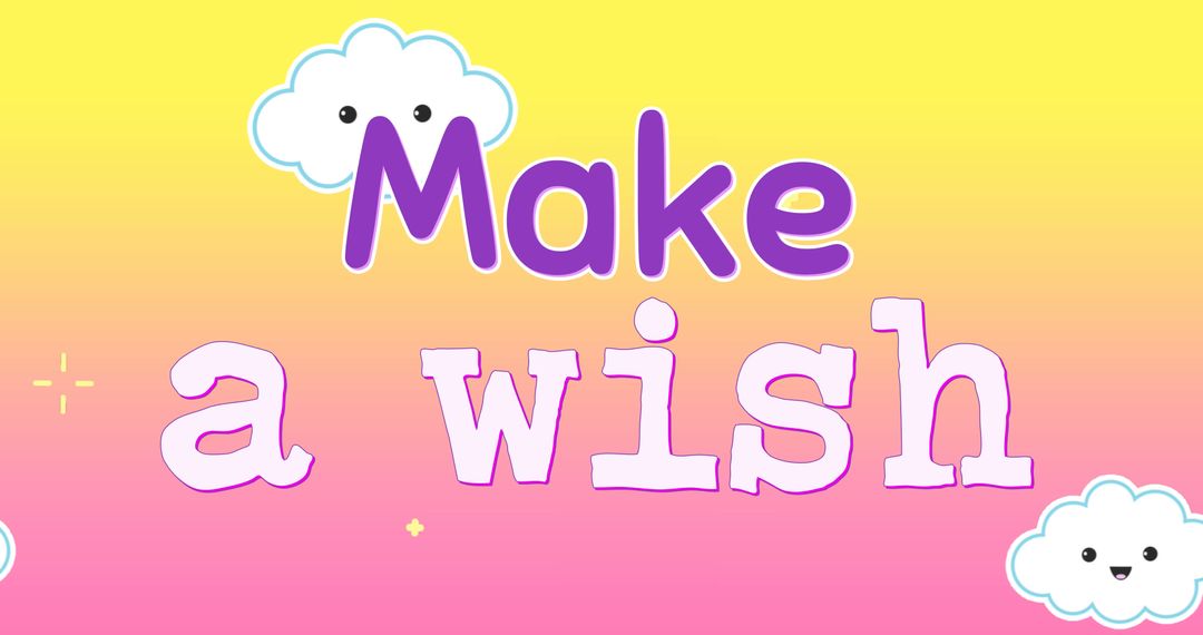 Motivational Message With Happy Clouds on Vibrant Background