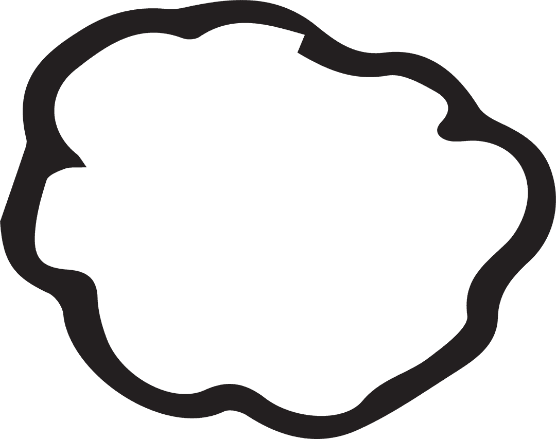 Black Cloud Vector on Transparent Background for Design