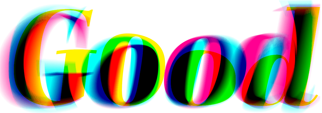 transparent colorful distorted text art with good vibes - Download Free Stock Images Pikwizard.com