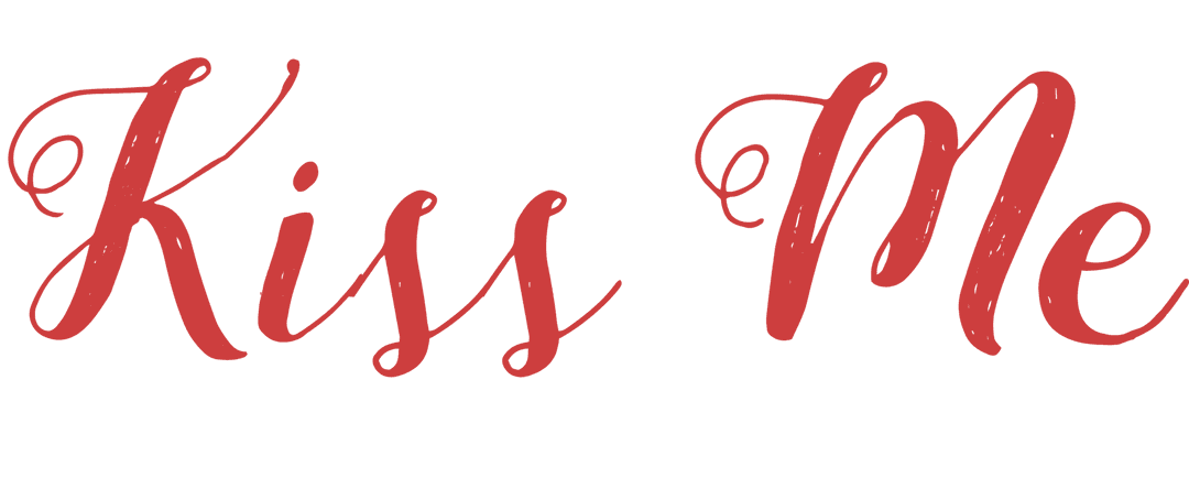 Kiss Me Romantic Text with Transparent Background Vector