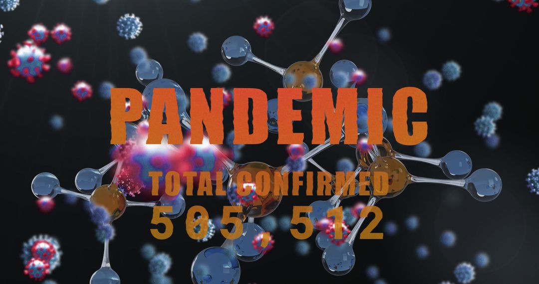 Coronavirus Pandemic Digital Representation with Total Confirmed Text