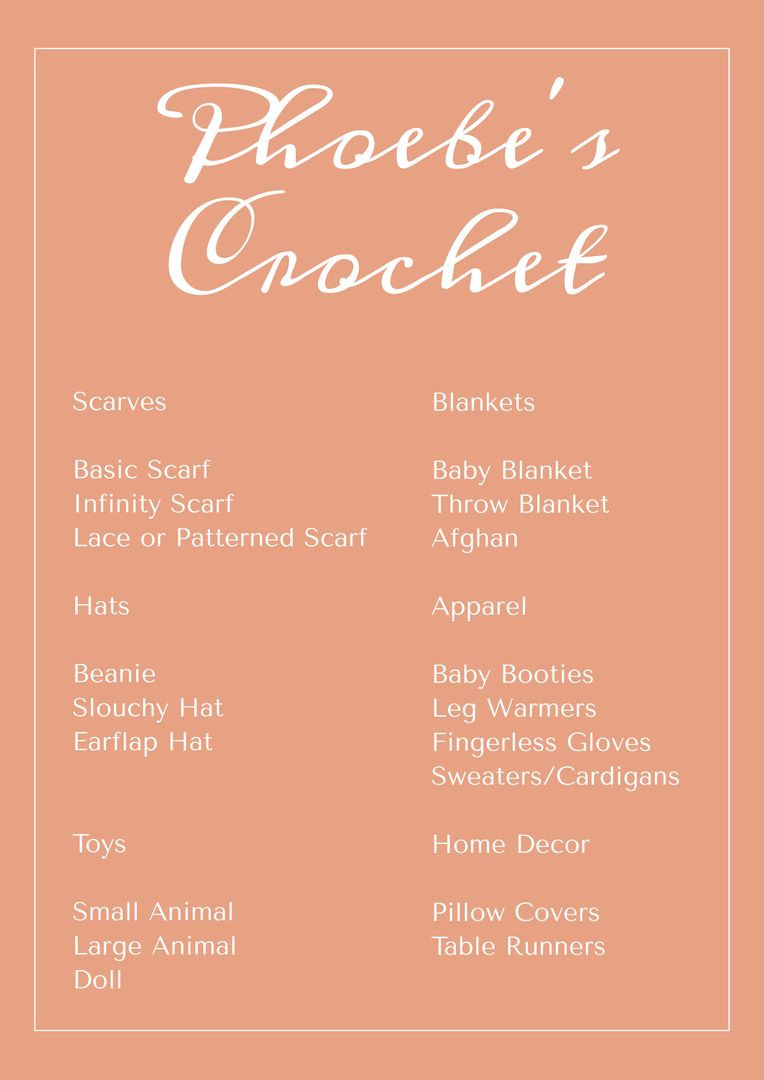 Elegant Crocheting Business Template with Warm Design