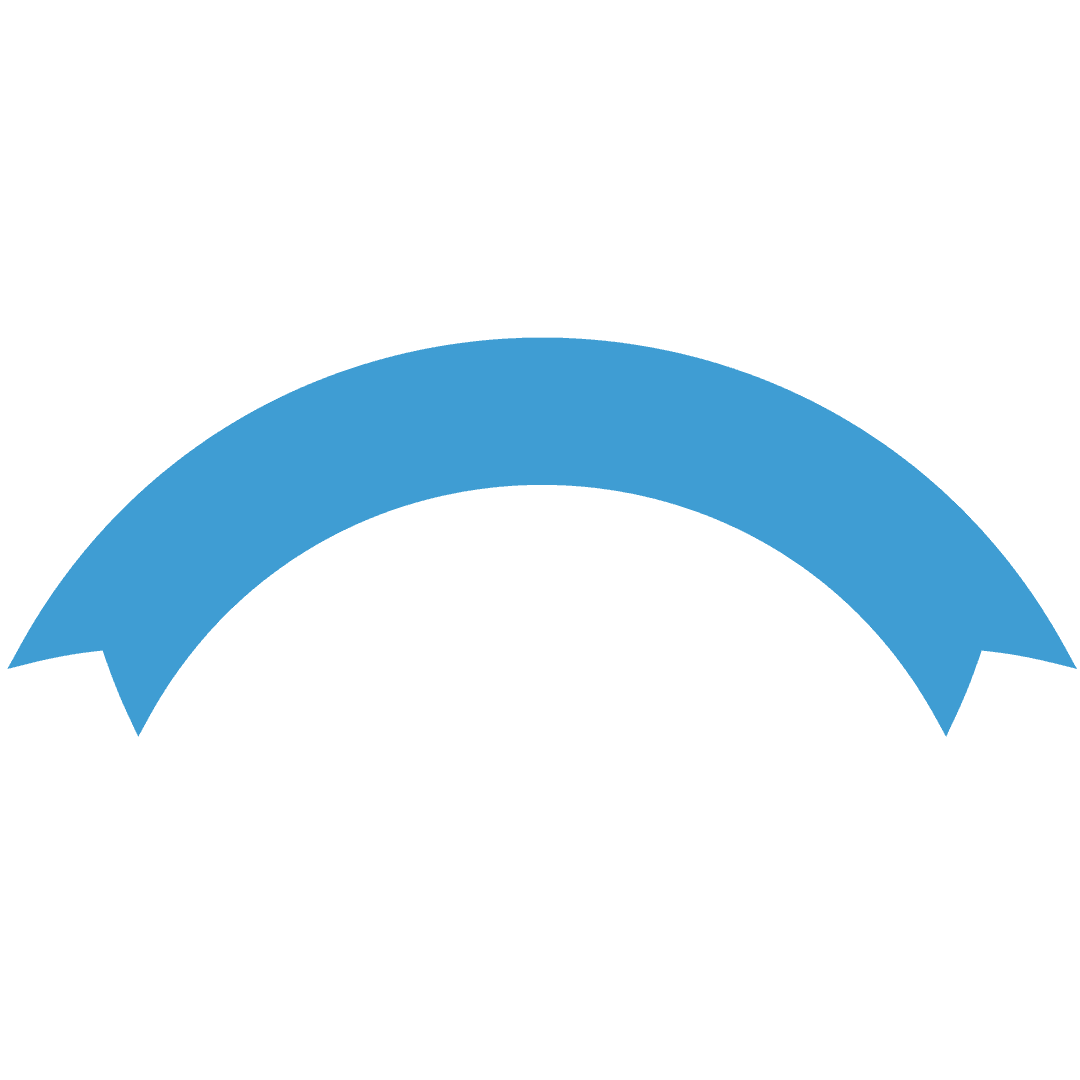 Blue Ribbon Graphic With Transparent Background