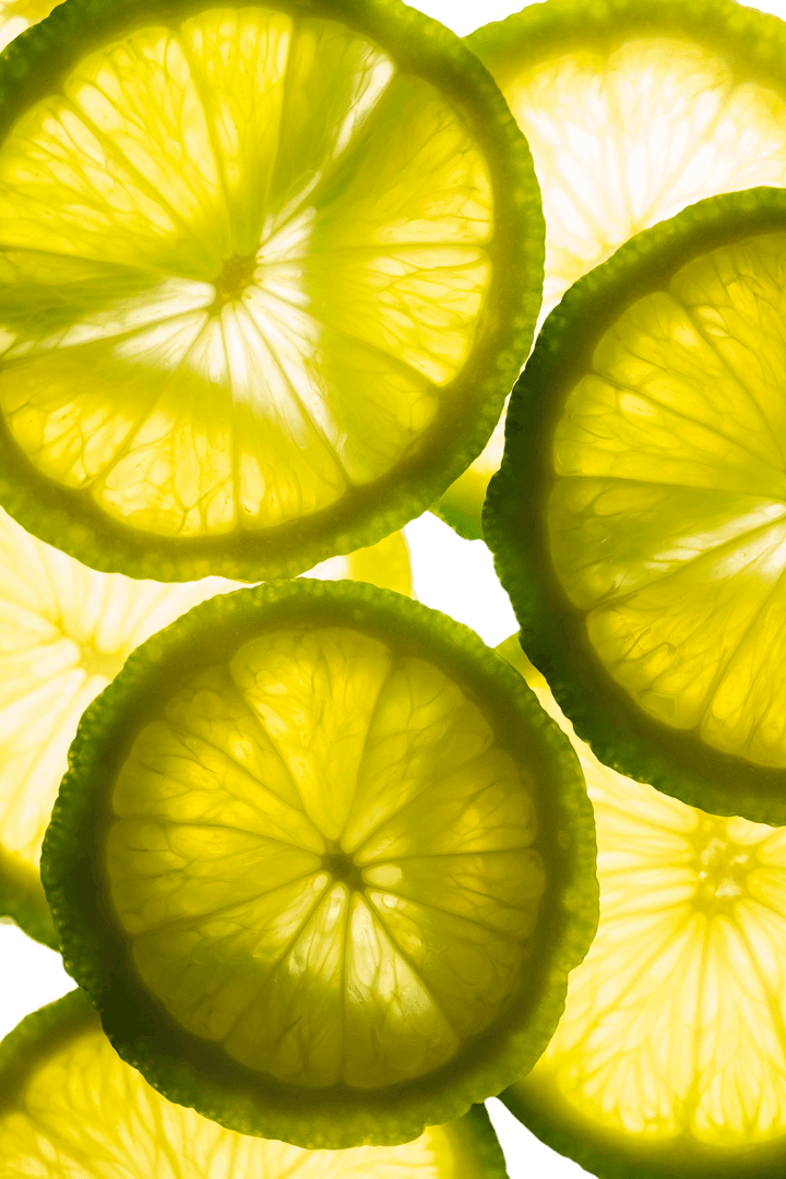 Transparent Lemon Slices Pattern for Food and Flavor Designs