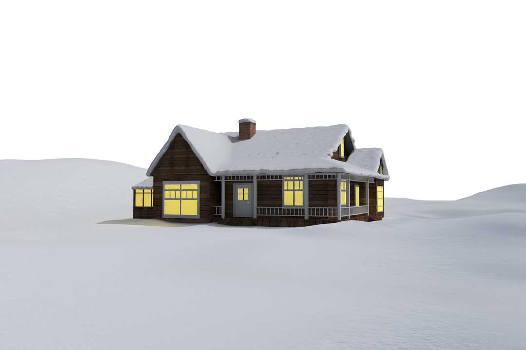 Snow Covered Cozy House on Transparent Background - Download Free Stock Images Pikwizard.com