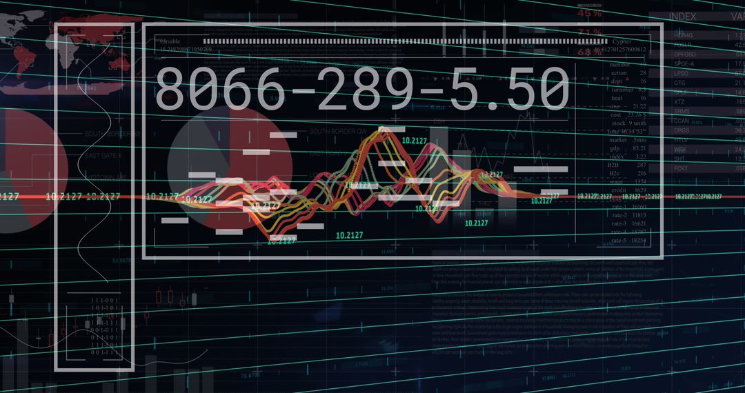 Futuristic Data Visualization with Interactive Charts and Numbers