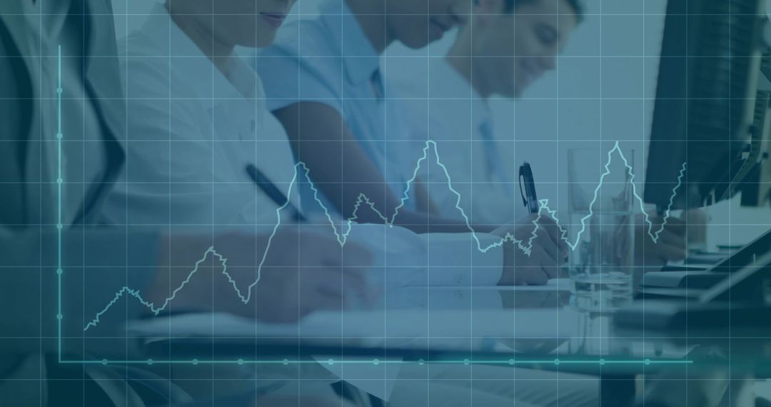 Medical Trainees Analyzing Data in Modern Training Environment