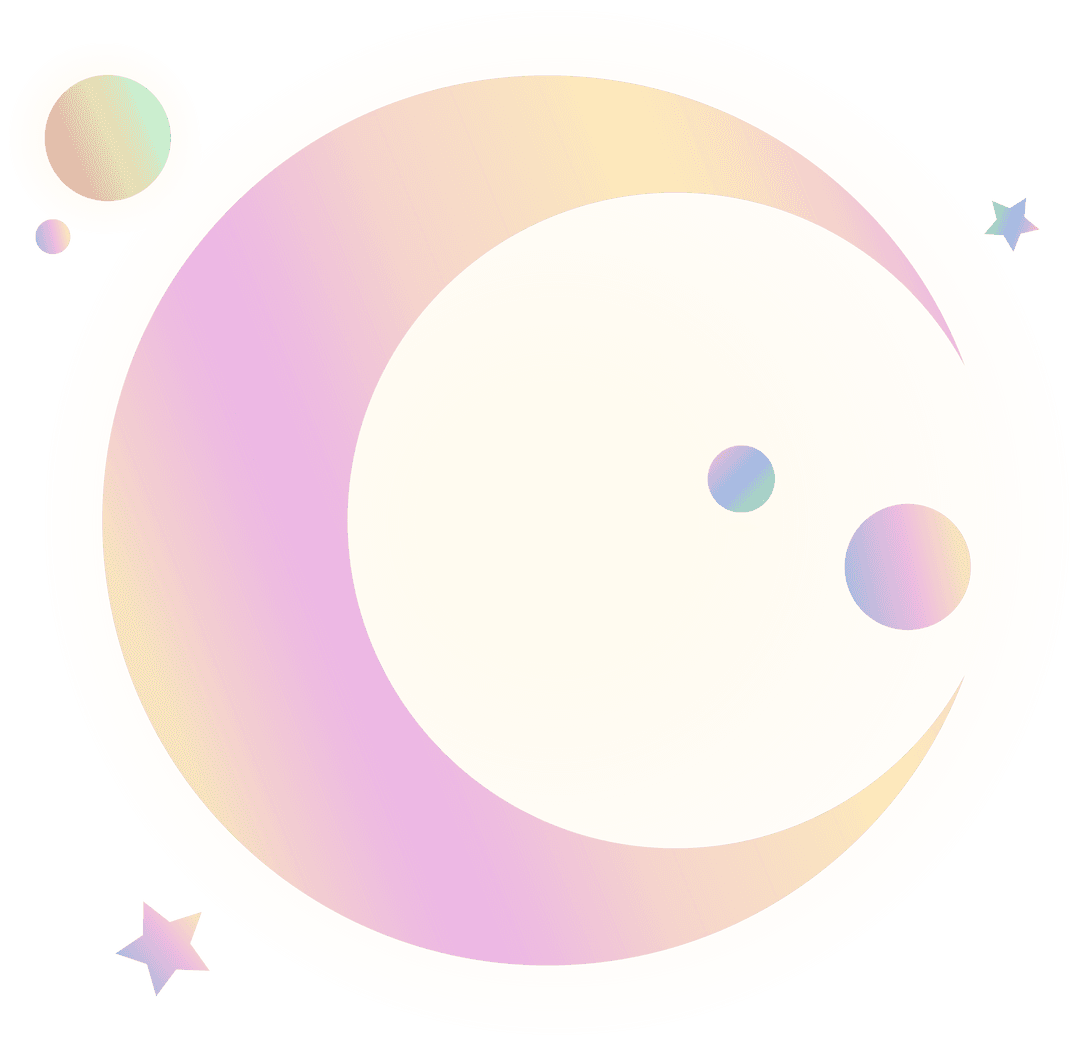 Transparent Planet with Pastel Rings and Stars in Digital Art