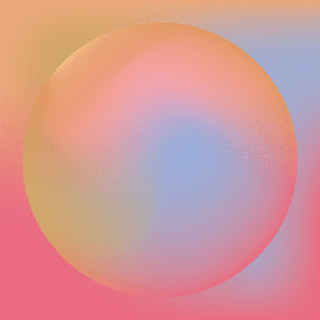 Transparent Spherical Gradient Illustration on Pastel Background