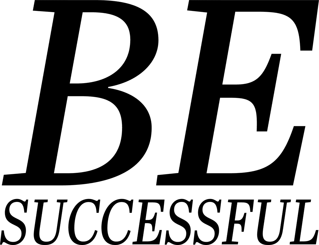 Be Successful Text with Transparent Background