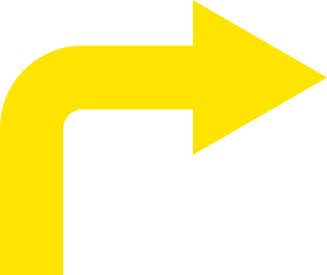 Yellow Transparent Right Arrow on Black Background