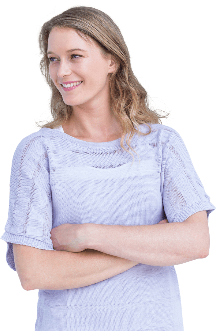 Smiling Woman Standing Transparent Background