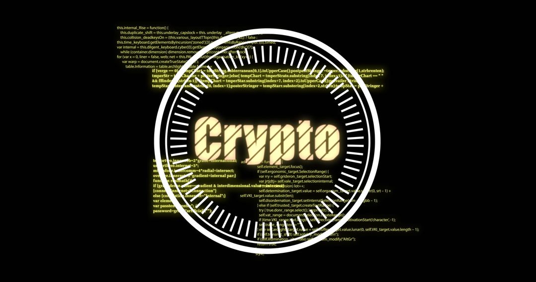 Cryptocurrency Themes with Digital Code Background