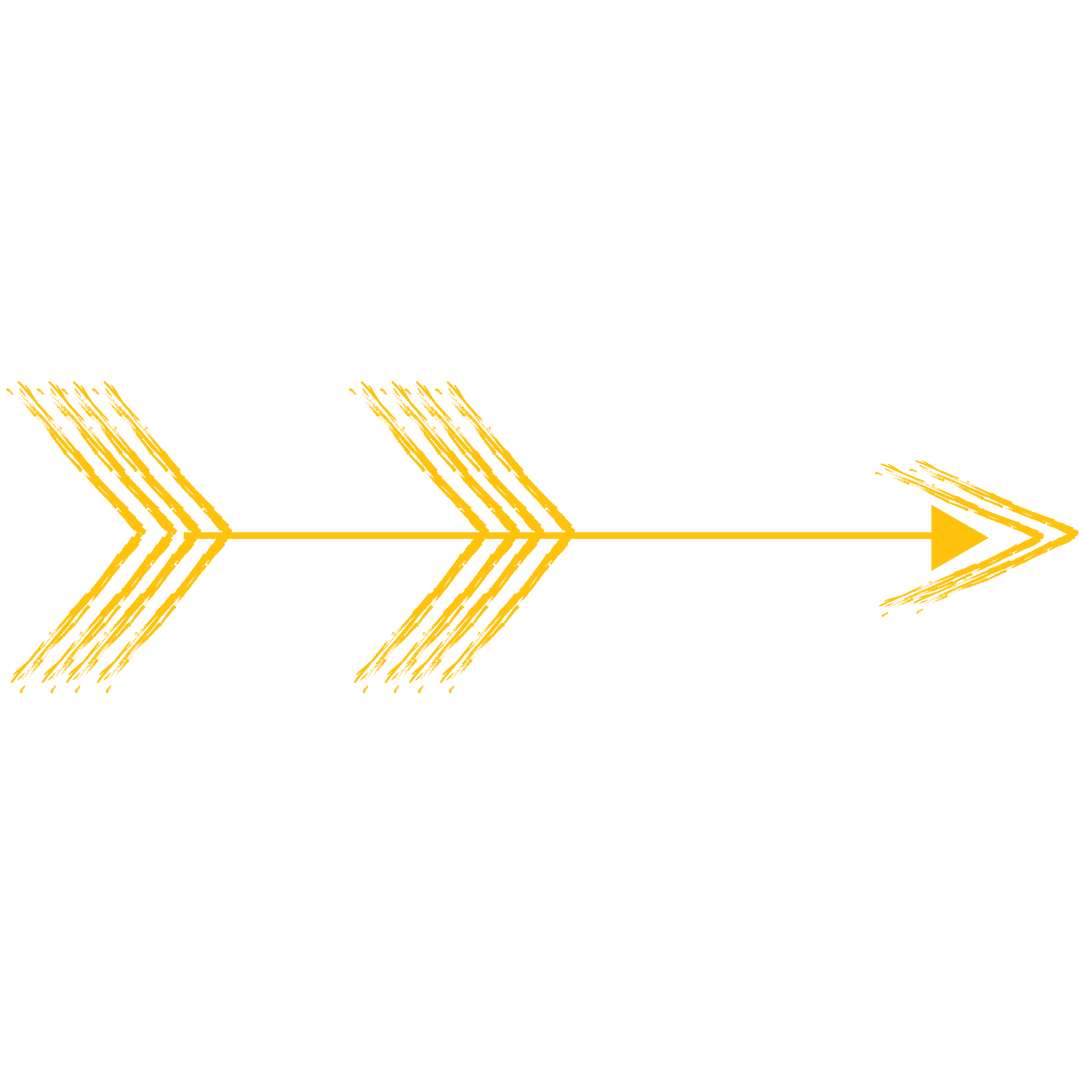Yellow arrow vector on transparent background for directions