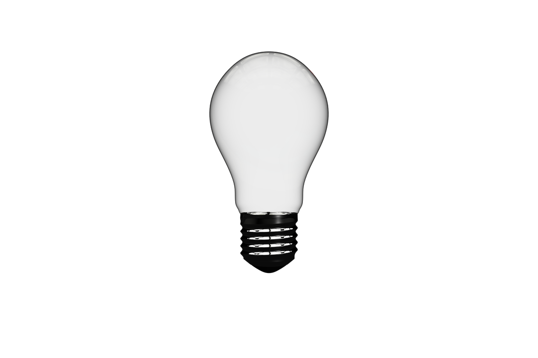 Transparent Light Bulb With Copy Space Isolated on Transparent Background - Download Free Stock Images Pikwizard.com