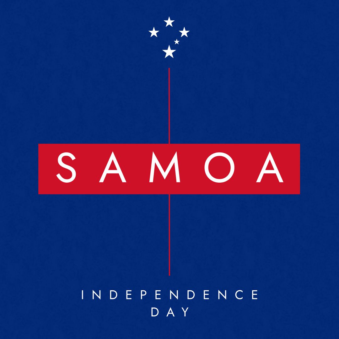 Samoa Independence Day Celebration Background with Stars