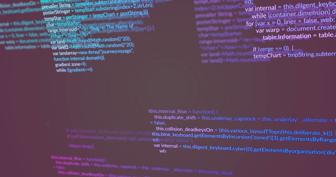 Computer Code Streaming on Dark Abstract Background