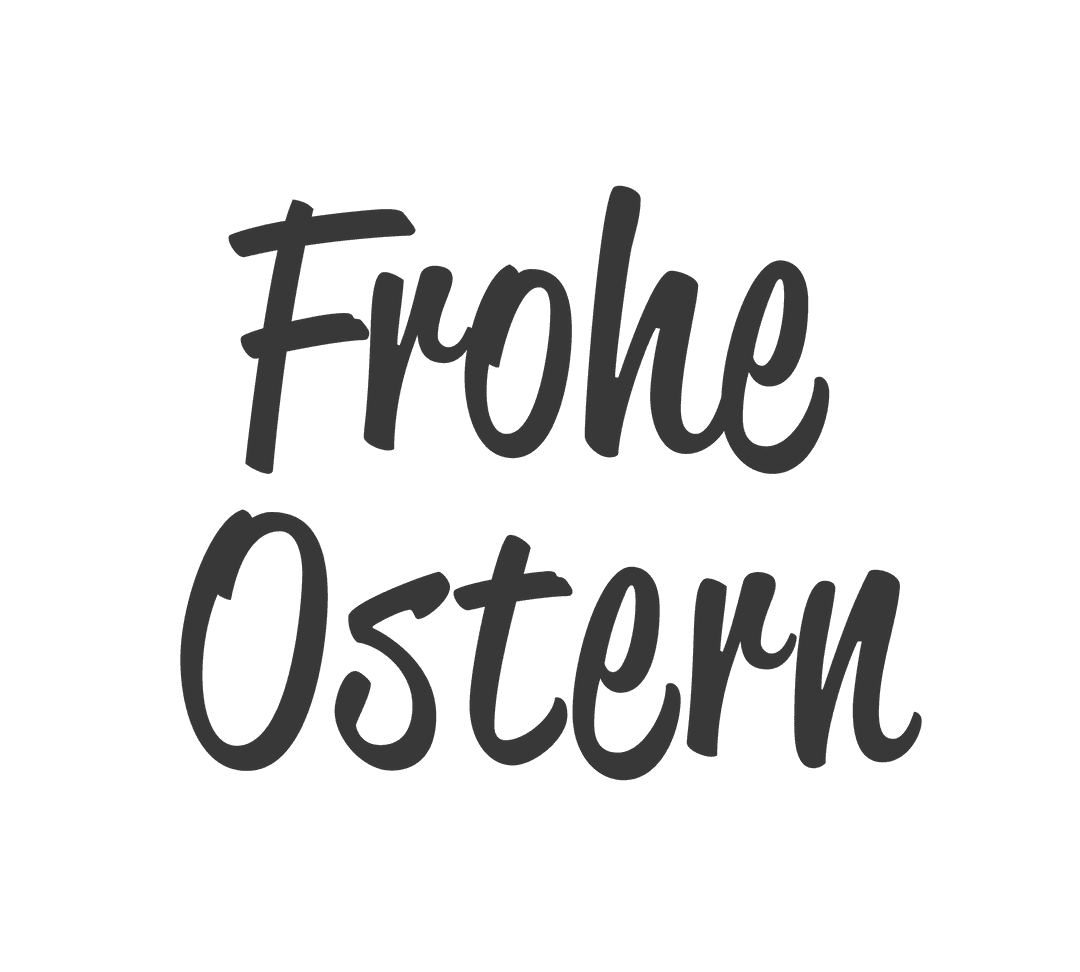 Transparent Frohe Ostern Text for Easter Celebrations